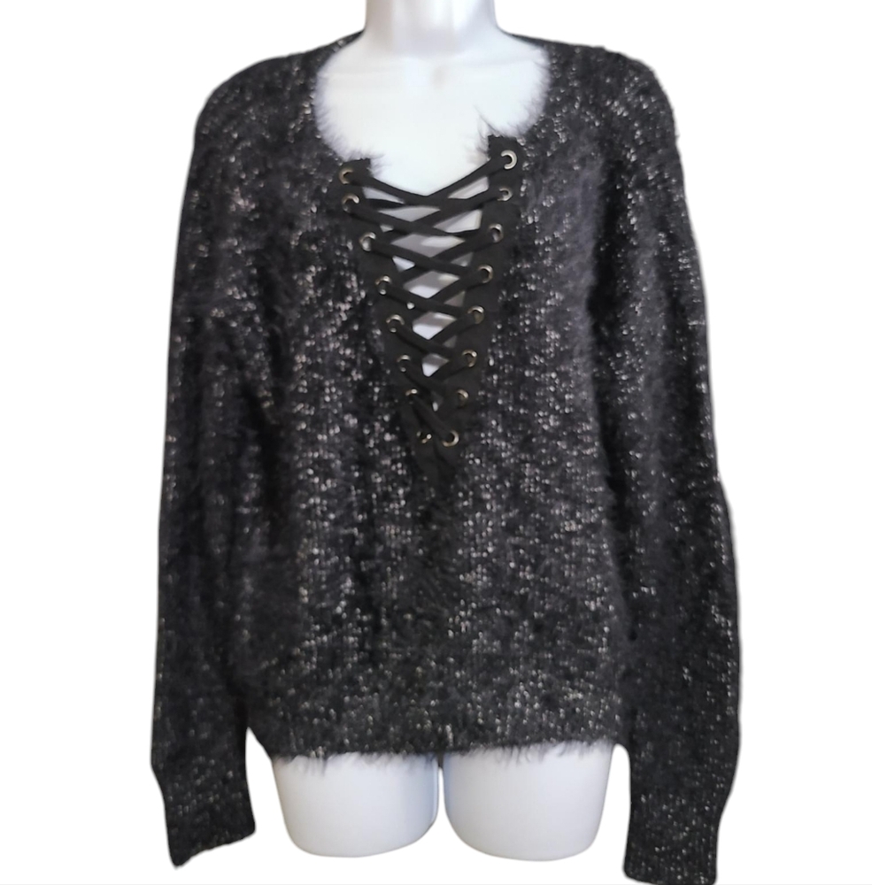 EXPRESS very soft grey knit sweater M